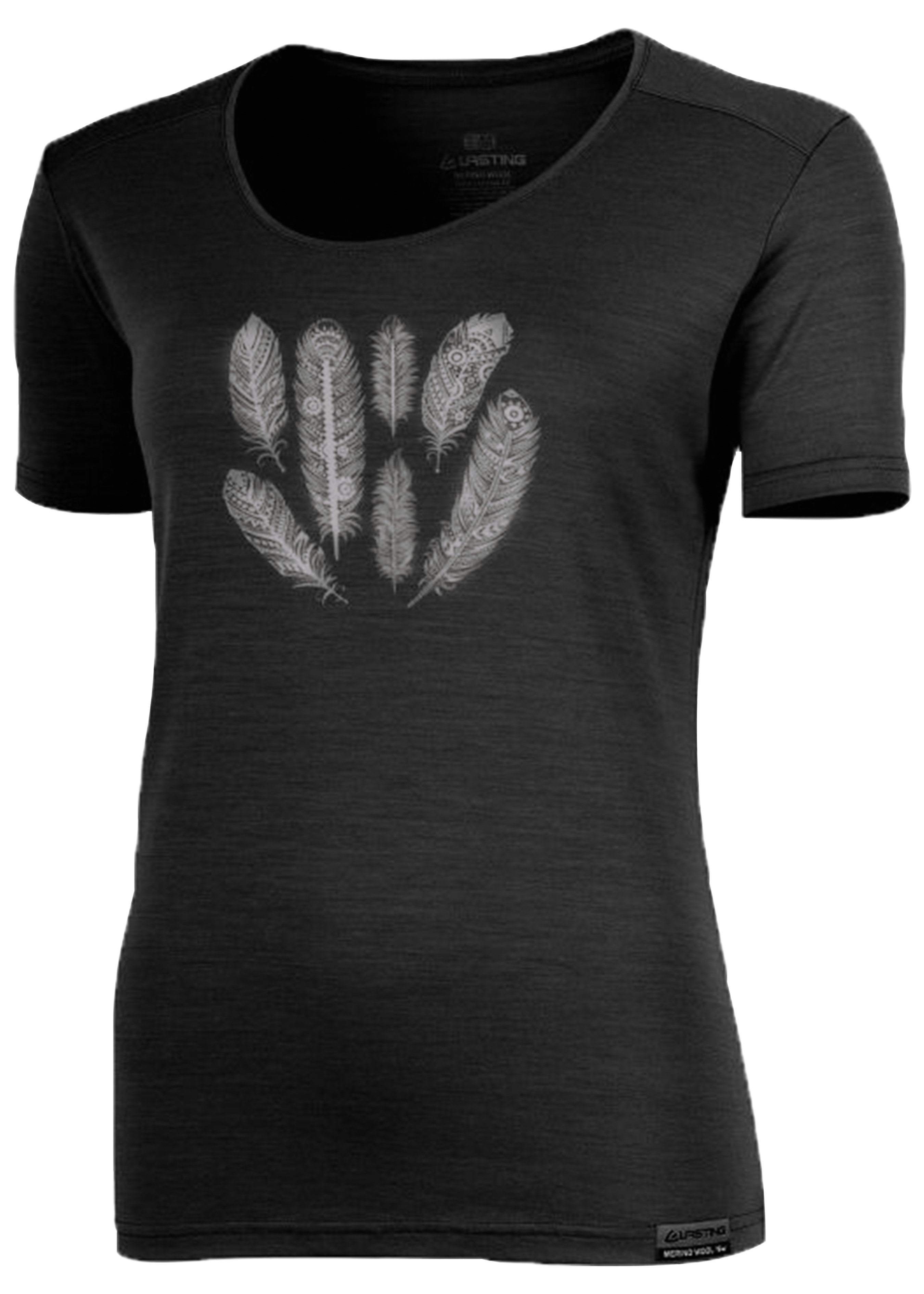 Damen Merino T-Shirt Print Ava 33431240 1